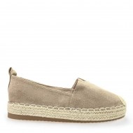 Flat Espadrilles in Beige