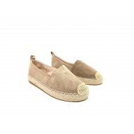 Flat Espadrilles in Beige