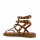 Flat Σανδάλια Gladiator με Τρούκς σε Κάμελ