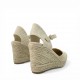 Εσπαντρίγιες Πλατφόρμες με Μπαρέτα και Suede Υφή-Μπέζ