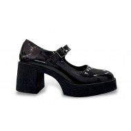 Black heeled Mary Janes