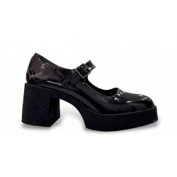 Black heeled Mary Janes