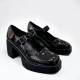 Black heeled Mary Janes