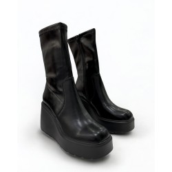 Black Wedge ankle boots