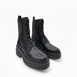 Black combat boots