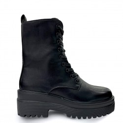 Black combat boots