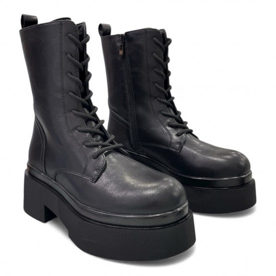 Μαύρες Chunky Αρβύλες με Φερμουάρ