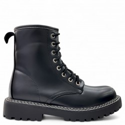 Γυναικείες Μάυρες Αρβύλες με Φερμουάρ & Κορδόνια