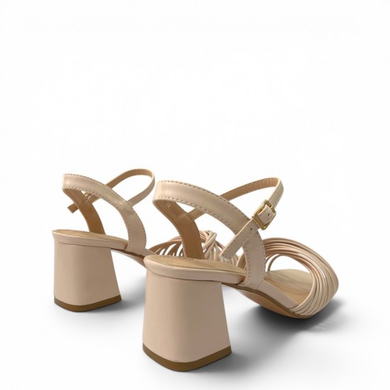 Γυναικεία Πέδιλα με Multi-Strap Λουράκια-Nude