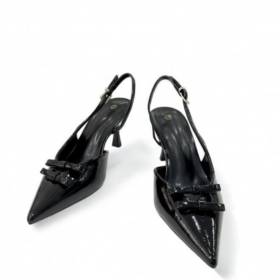 Open heel γόβες σε Μαύρο