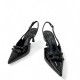 Open heel γόβες σε Μαύρο