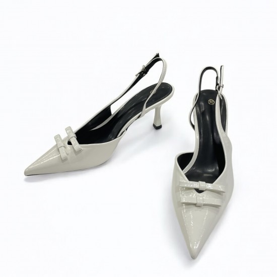 Open heel γόβες σε Λευκό