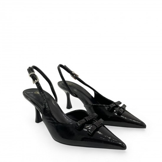 Open heel γόβες σε Μαύρο