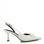 Open heel γόβες σε Λευκό