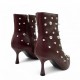 Μπορντό Ankle Boots με τρούκς