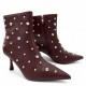 Μπορντό Ankle Boots με τρούκς