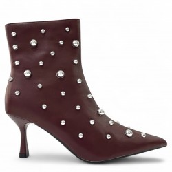 Μπορντό Ankle Boots με τρούκς