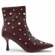 Μπορντό Ankle Boots με τρούκς