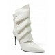 Λευκά Ankle boots με κουμπωτή φάσα