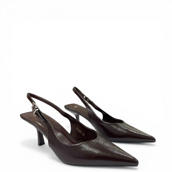 Slingback Γόβα με Pointed Toe - Καφέ