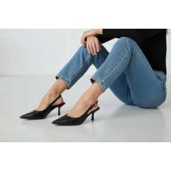 Slingback Γόβα με Pointed Toe - Μαύρο