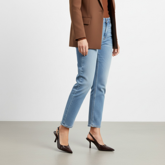 Slingback Γόβα με Pointed Toe - Καφέ