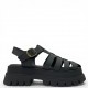 Γυναικεία Fisherman Sandals με Chunky Πλατφόρμα-Μαύρο