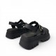 Γυναικεία Fisherman Sandals με Chunky Πλατφόρμα-Μαύρο