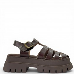 Γυναικεία Fisherman Sandals με Chunky Πλατφόρμα-Καφέ