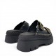 Platform Sandals με Τρουκς & Διπλή Αγκράφα-Μαύρο