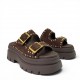 Platform Sandals με Τρουκς & Διπλή Αγκράφα-Καφέ