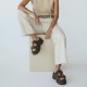 Platform Sandals με Τρουκς & Διπλή Αγκράφα-Καφέ