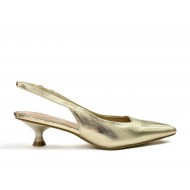 Μυτερές γόβες open heel σε Χρυσό