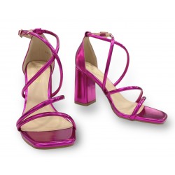 High heeled strappy sandals Fuchsia 