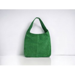 Τσάντα ώμου από καστόρι δέρμα σε Πράσινο