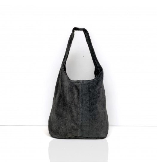 Suede Shoulder bag in  Grey